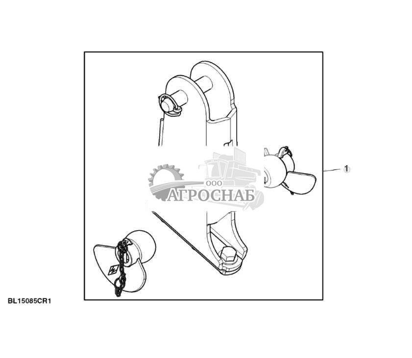 Крепление, центральное звено кронштейна, 9001150 кг 